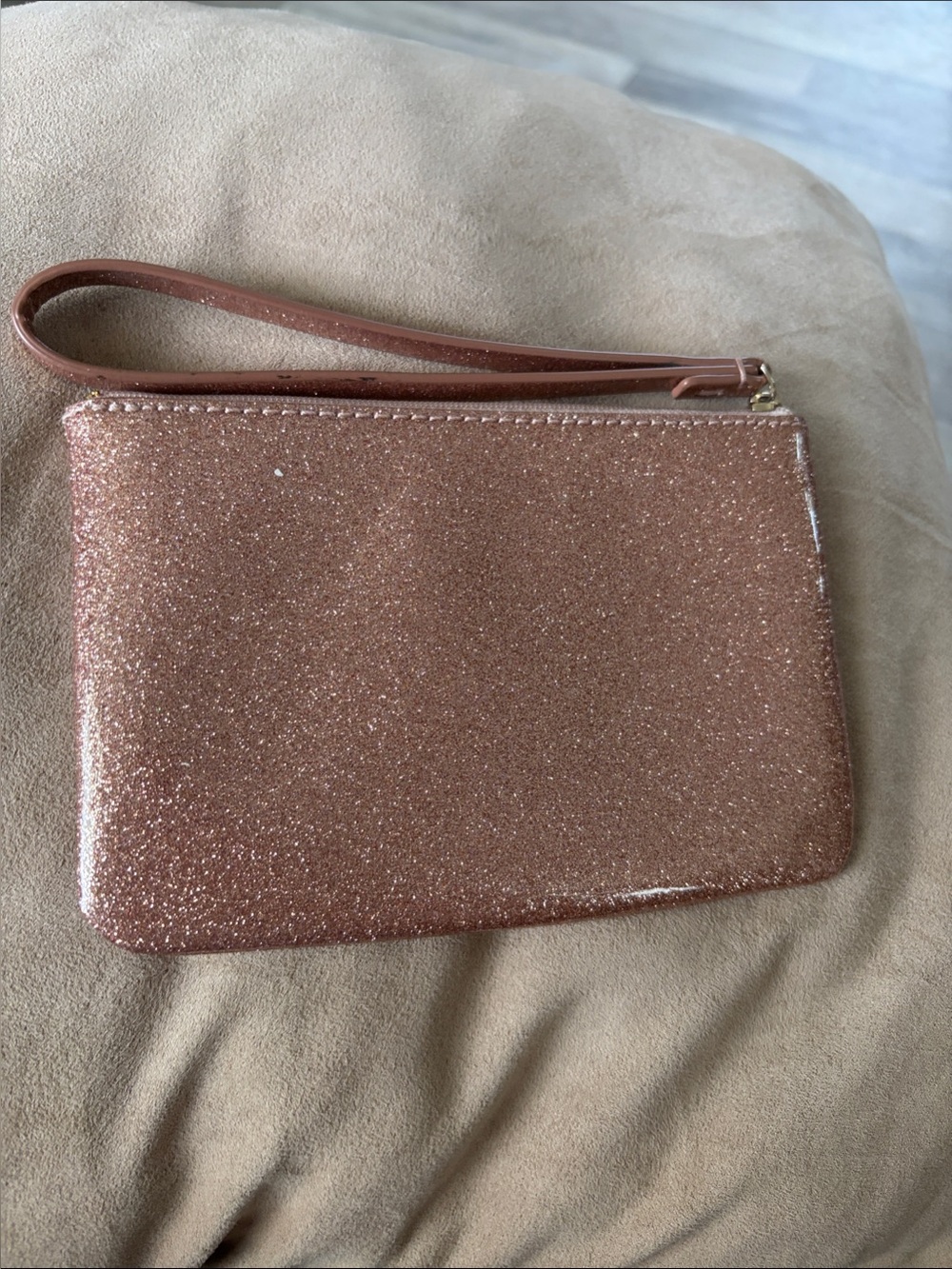 kate spade Rose Gold Glitter Wristlet Clutch - Picture 2 of 14